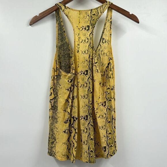 Joie Silk Yellow Snake Print Tank Top Small Racerback - Picture 6 of 9